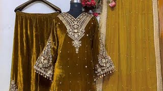 New Readymade Pakistani Dress 2024 | Velvet Pheran | Pheran Styles | @RashadMalik0786 #readymade