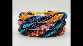 Colorful bead crochet bracelets