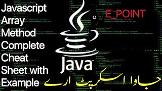 Javascript Array Method Complete Cheat Sheet with Example #java #javascript #javaprogramming #coding