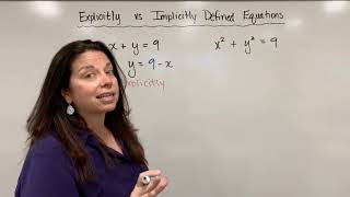 Explicitly vs. Implicitly Defined Equations (Dr. April Ström)