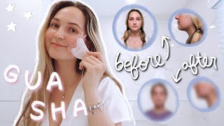 GUA SHA BEFORE AND AFTER: one week of gua sha massage RESULTS!