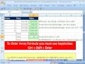 Highline Excel Class 36: Array Formulas Basics