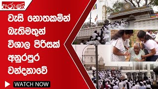 වැසි නොතකමින් බැතිමතුන් විශාල පිරිසක් අනුරපුර වන්දනාවේ - Aruna.lk - Derana Aruna