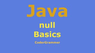 Java null and Optional - 2. Null Basics