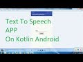TextToSpeech App on Kotlin in android studio 3. 0