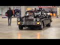 supercharged big block 56 chevy drag car starts up before leaving world of wheels car show chicago