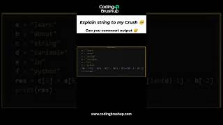 "Can You Solve This Python String Puzzle? 🤯 | Explain Strings to Your Crush 💻❤️"