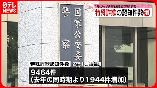 【上半期“特殊詐欺の認知件数”】去年より増加  「ルフィ」今村容疑者の検挙も