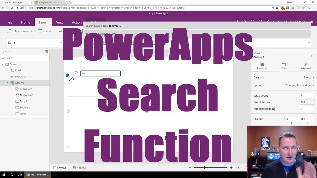 Powerapps Search Function Youtube