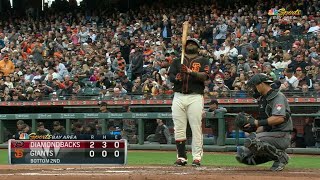 ARI@SF: Panda receives ovation from Giants fans