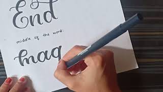 How to add flourishes l loops and swirls used in flourished calligraphy l flourishing