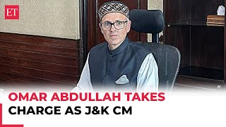 J\u0026K: Omar Abdullah takes charge as Jammu and Kashmir Chief minister at Secretariat