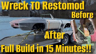 Rebuilding A 1967 Corvette Body From A Totaled Pile Of Parts And Creating A Restomod Shell.