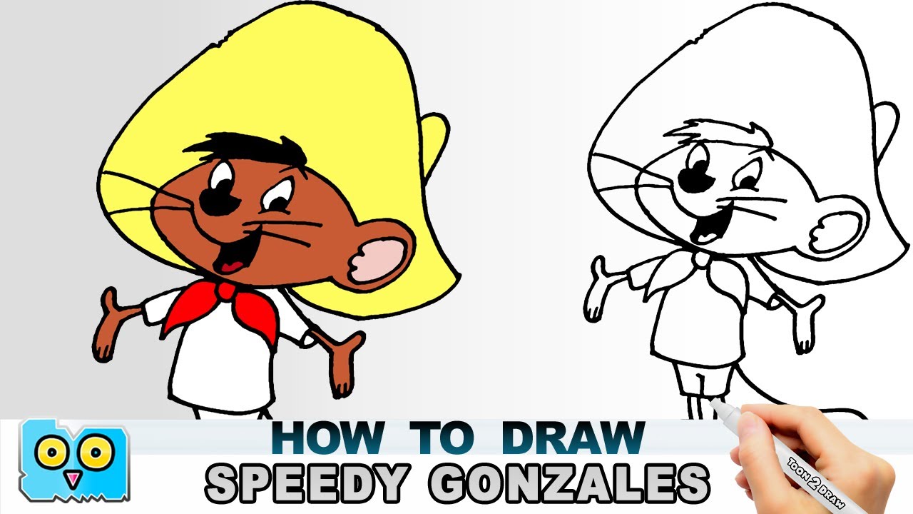 How To Draw Speedy Gonzales Step By Step