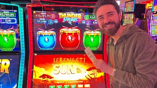 We Got EVERY Drum Bonus on this Thunder Drums Serengeti Sun Slot Machine!