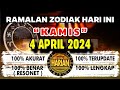 RAMALAN ZODIAK HARI INI KAMIS 4 APRIL 2024 LENGKAP DAN AKURAT