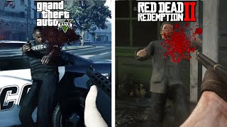 GTA 5 vs Red Dead Redemption 2 | Euphoria Physics Comparison