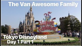 TOKYO DISNEYLAND Day 1 Part 1 (Monsters Inc., TDL Food, Star Tours, Buzz Lightyear, Stitch \u0026 more!)