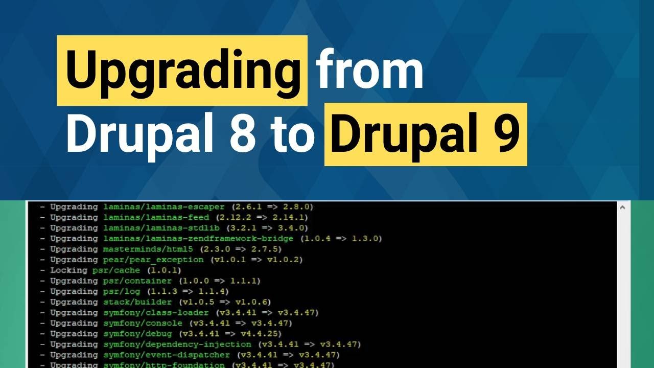 How To Upgrade From Drupal 8 To 9 With Composer - YouTube