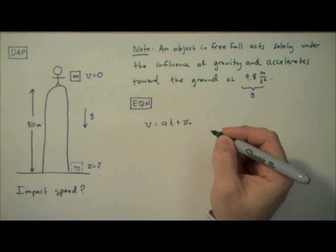 How To Solve A Free Fall Problem - Simple Example - YouTube