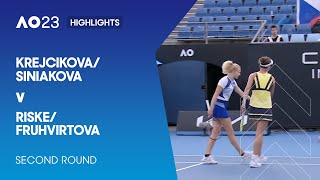 Krejcikova/Siniakova v Riske-Amritraj/Fruhvirtova Highlights | Australian Open 2023 Second Round