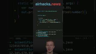 Formatting a Double in Scientific Notation #java #shorts #coding #airhacks