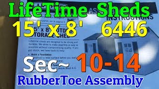 Lifetime Shed 15' x 8' 6446 Outdoor Shed Sec~ 10-14 Assembly How to Build Install