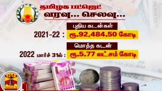 தமிழக பட்ஜெட் : வரவு... செலவு... | TN Budget 2021 | Budget 2021