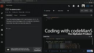Codewars 7 kyu The Alphabet Product Javascript