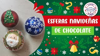 Esferas Navideñas de chocolate - Bombas de chocolate