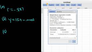 #36. Find the correlation coefficient, the regression equation, and make a prediction.