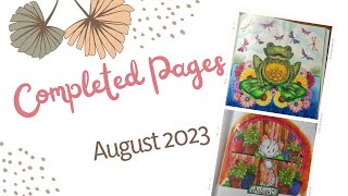 Completed pages August 2023