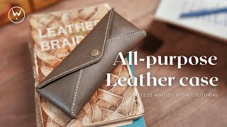 【Timeless White】DIY-KIT │ Leather Material Kit Tutorial │ All-purpose leather case│RY006 (Subtitle)