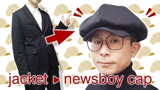 DIY Why don't you remake a newsboy cap with the remaining suit jacket?