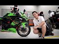 one3squad build borneo rider with his fully build kawasaki zx4rr