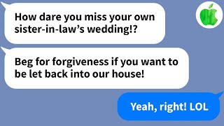 【Apple】When I refused to attend my SIL's wedding, my in-laws kicked me out of the house so...