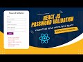 password validation using react js | react js project