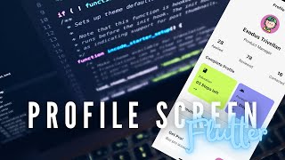 Recreating an Awesome #ProfileScreen with #Flutter - #SpeedCode