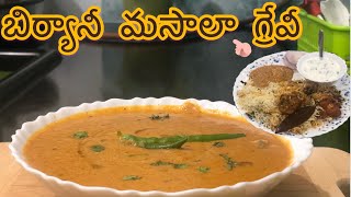 బిర్యానీలోకి టేస్టీ మసాలా గ్రేవీ /  Tasty Biryani Masala Gravy/mirchi ka salan Aha madhuram