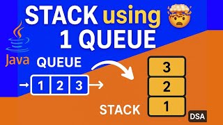 Stack Using Single Queue | Data Structures Interview Question Explained!
