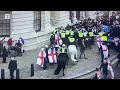 Far-right St George’s Day marchers scuffle with police