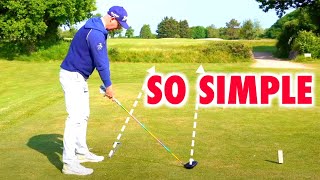 The easiest driver swing for straight tee shots (simple golf tips)
