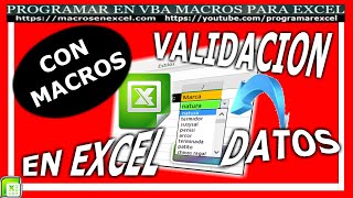 531 ❤️ Como CREAR Lista de VALIDACION 🔥 DATOS en Misma Hoja CON MACRO Excel VBA