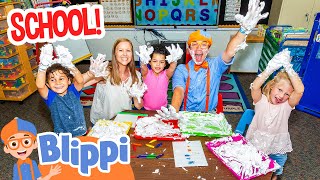Blippi Visits a REAL Teacher's Classroom! Educational Videos for Kids and Families