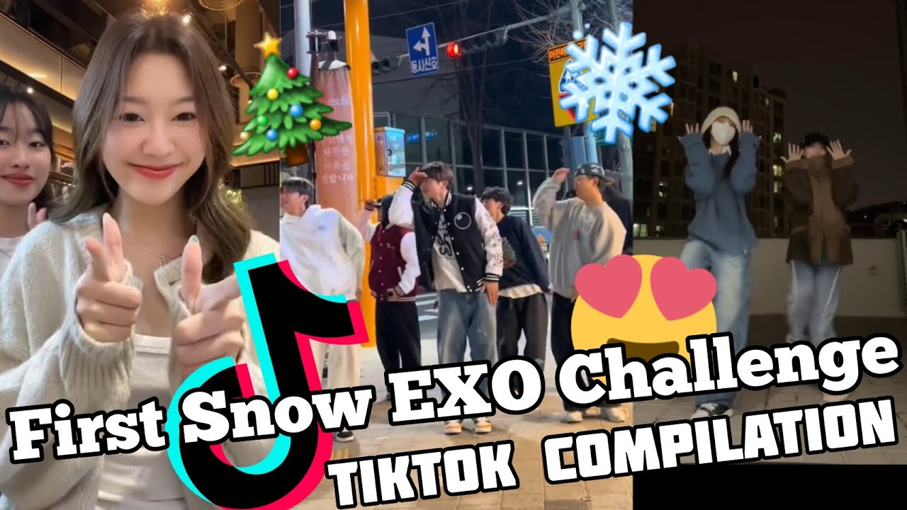 첫눈 The First Snow Exo Challenge Tiktok Compilation Youtube