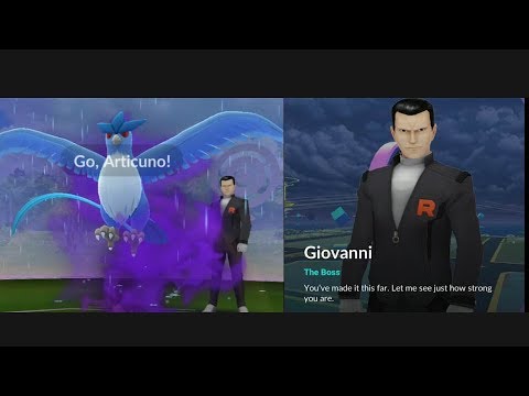 Walkthrough Boss Giovanni and his Shadow Articuno pokemon reward