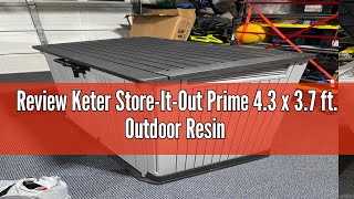 Review Keter Store-It-Out Prime 4.3 x 3.7 ft. Outdoor Resin Storage Shed with Easy Lift Hinges, Perf