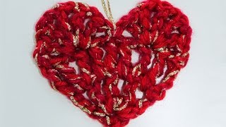 Quick and easy crochet heart