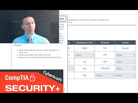 CompTIA Security Firewalls and proxy servers performance based question