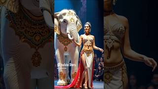 A woman - white elephant, blending divine elegance, gold and serene strength.#agtperformer #fusion.